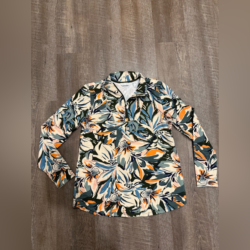Floral Print Long Sleeve Women's Top
